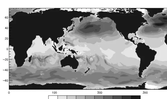 Figure 2. Average annual signiﬁcant wave height (m).