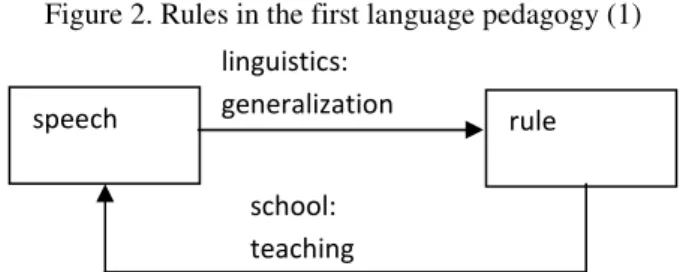 Figure 2. Rules in the first language pedagogy (1) 