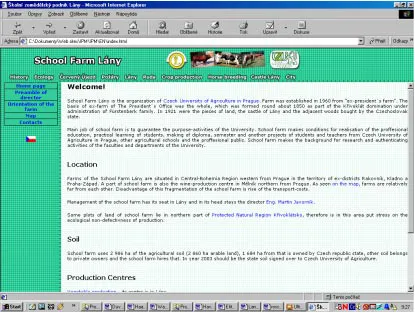 Figure 4. Example of a web site