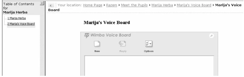 Figure 4: Example individual Voice Board  These flexible and easy to navigate profiles can also include other features including scanned 
