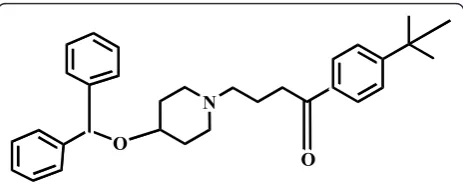 Figure 1 Structural formula of ebastine.