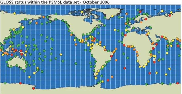 Figure 4-7 (a) and (b) shows the types of GLOSS stations in the PSMSL database,  along with the Indian Ocean sea level network.