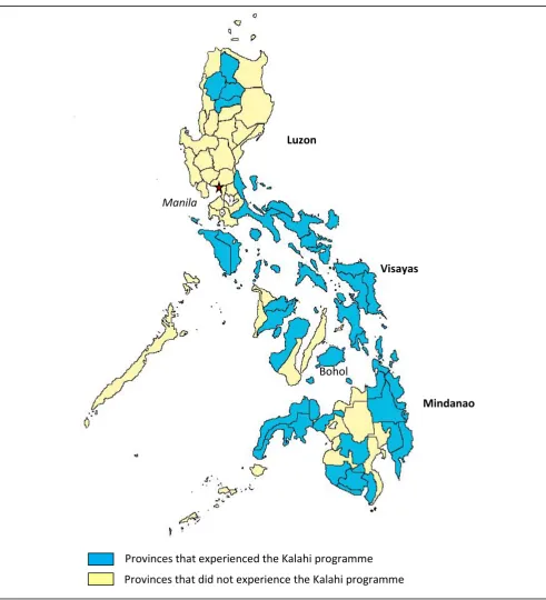 Figure 1 – Provinces that Experienced Kalahi in 2003-2009