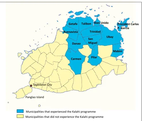 Figure 3 – Municipalities that Experienced Kalahi in Bohol between2003 and 2009