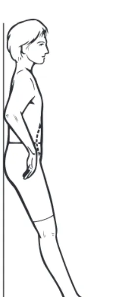 Fig. 4 Abdominal hollowing in wall support standing.