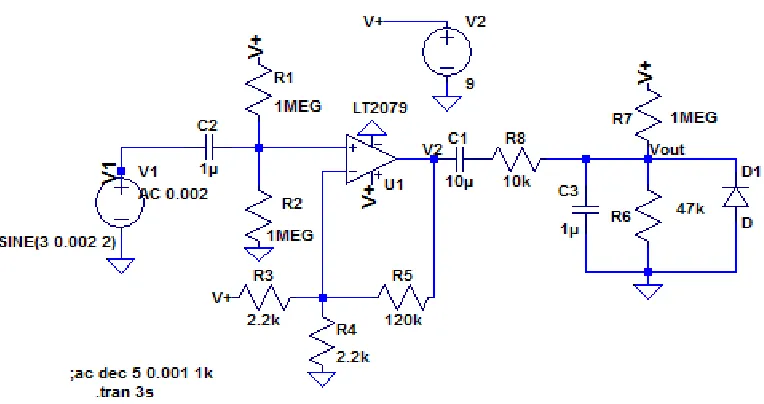 Figure 2.3. Schematic of simulated circuit 
