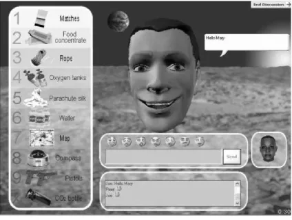 Figure 1: Interface of the Virtual Messenger tool 