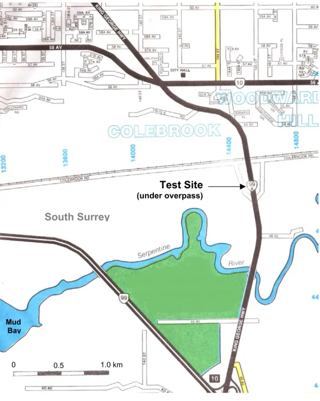 Figure 3.1:  Location of Test Site 