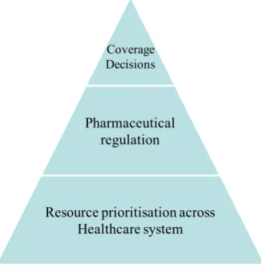 Figure 2.1 HTA Coverage Decisions as a mechanism of prioritisation of resources within the healthcare system 