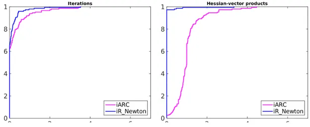 Figure 3.1: Performance profiles for iARC and iR Newton.