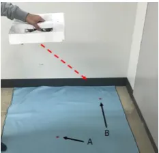 Fig. 8.  Experiment of detecting walls of the developed system by manual flight  