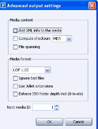 Fig. 25  – Advanced media settings 