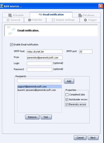 Fig. 28  Email notification configuration 
