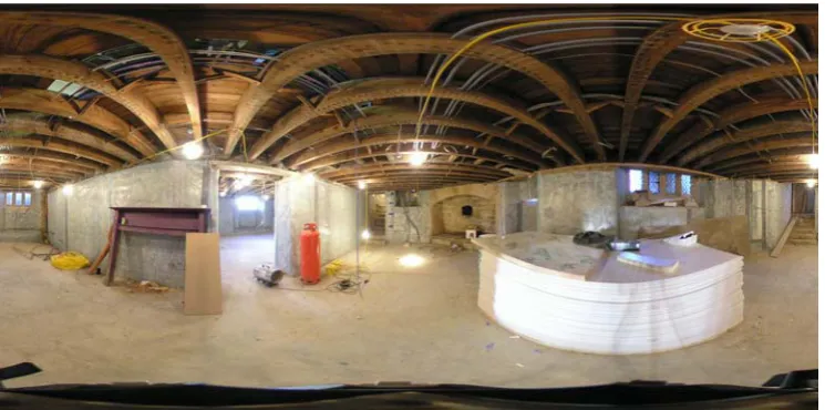 FIGURE 5: 360 degree scene created from 2 fisheye images 