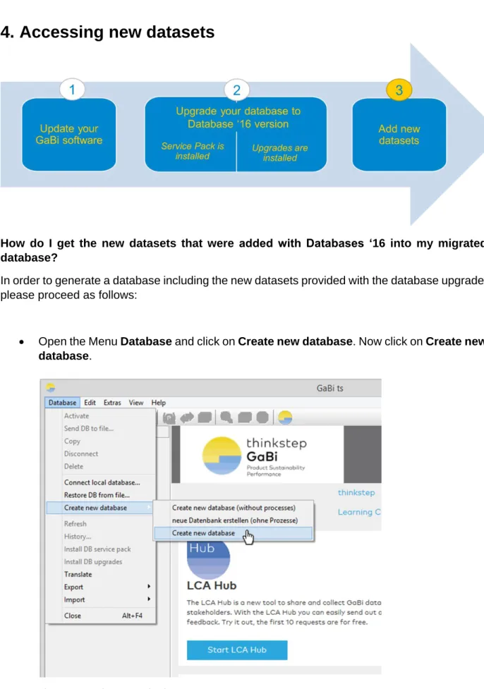 Figure 4: Creating a new database 