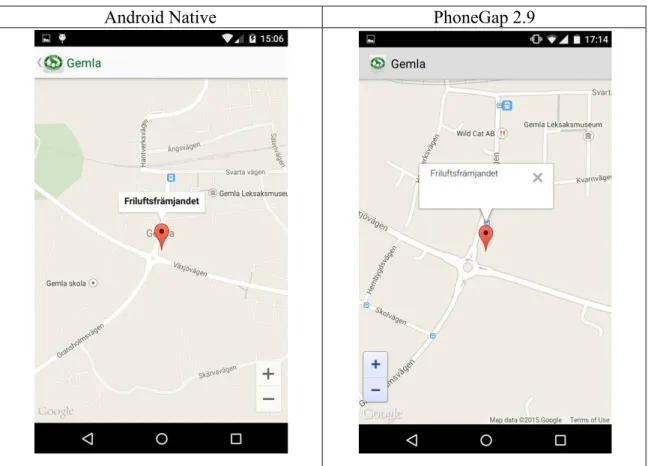 Figure 5.5: Gemla Android: Event's location. 