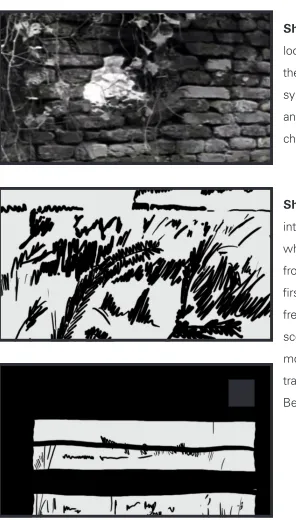 Figures 1, 2, 3: Storyboard sketches 