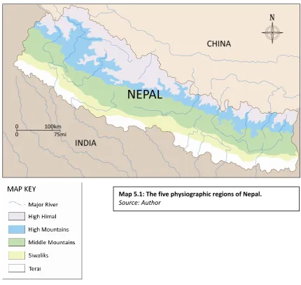 Table 5.1: Climate characteristics in different ecological belts of Nepal Source: WECS, 2005 
