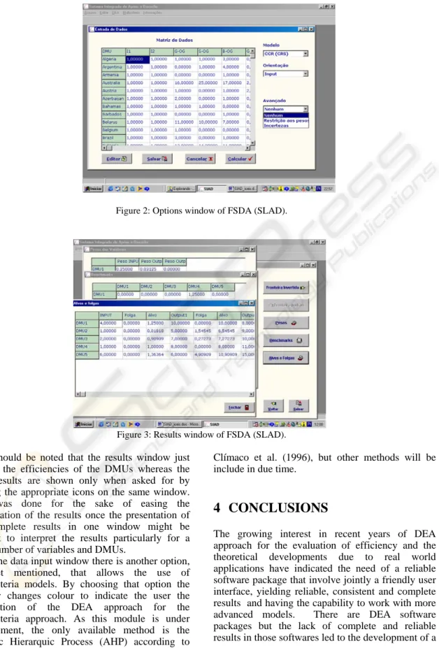 Figure 2: Options window of FSDA (SLAD). 