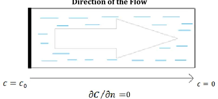 Fig 1. Domain in the one-dimensional mode  