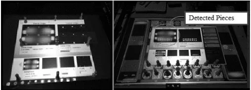 Fig. 18.  Detection of parts with CCV and transmitted to the game.   