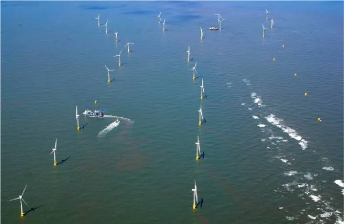 Figure 1-1  Installed Nysted Windfarm (Denmark)  (Source: A2Sea) 