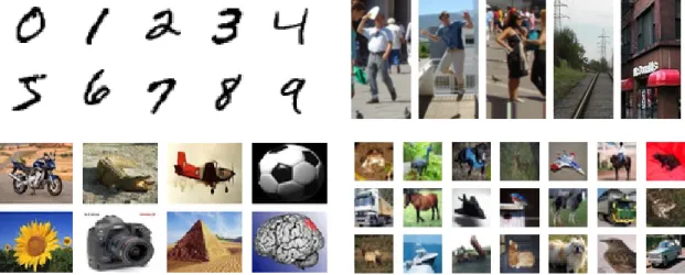Figure 3.3 – Example images from the four datasets used for the experimental validation