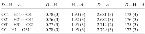Table 3Hydrogen-bond geometry (A˚ , �) for (4).