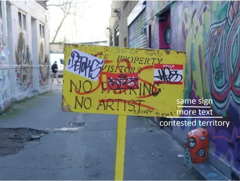 Figure 3a,b. Privately owned, but publicly accessible and visible: the aspect of city surfaces should 