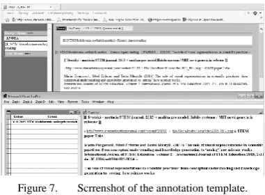 Figure 7.  Scrrenshot of the annotation template.  