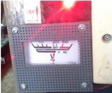Figure 13: Output Voltage Reading of the No-Load Test 