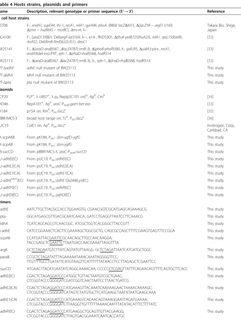 Table 4 Hosts strains, plasmids and primers
