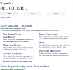 Figure 3.2: Example interface elements used by modern web search engines to address information needs directly on the results page