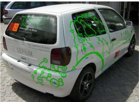 Fig. 1. Electric vehicle used in the development of the IVWSN. 