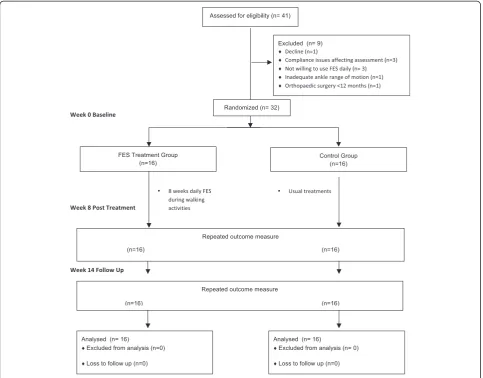Fig. 1 Flow of participants through the trial. FES, Functional Electrical Stimulation