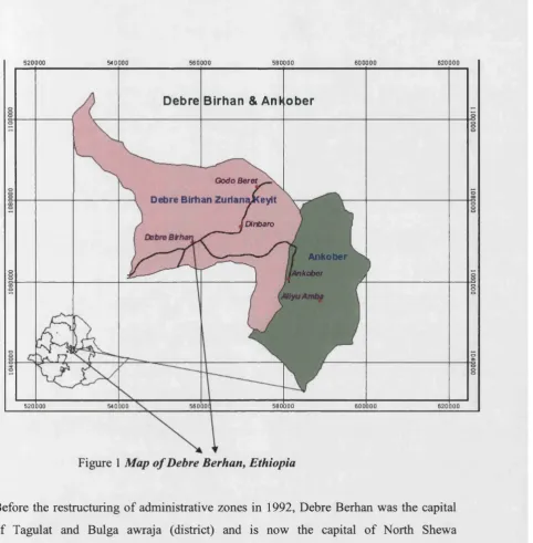 Figure 1 Map o f Debre Berhan, Ethiopia