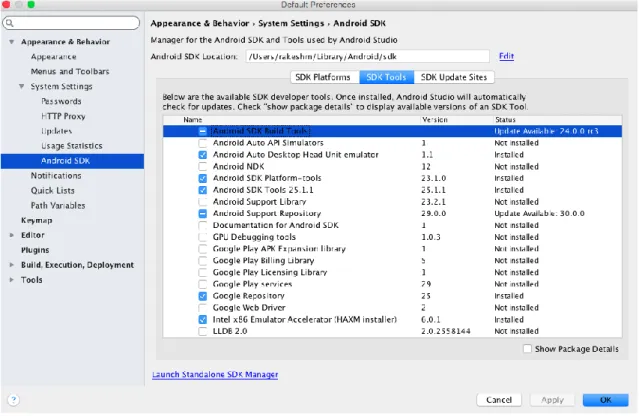 Figure 8: Snippet from Android Studio.