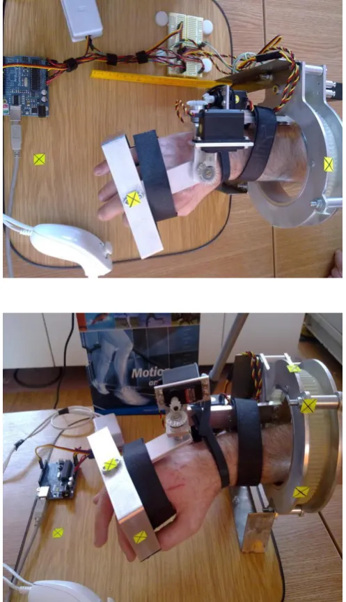 Fig. 10.  Screenshot during exoskeleton elbow pronation/supination.   