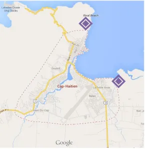 Figure 19. Map location of possible endpoints for wastewater discharge without treatment