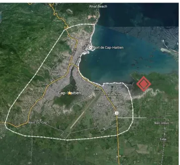 Figure 21. Map location of possible endpoint for waste stabilization point represented with the icon 