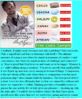 Figure  4.  Examples  of  text-and-image  spam  emails  extracted from the TREC 2005 and TREC 2007 corpus