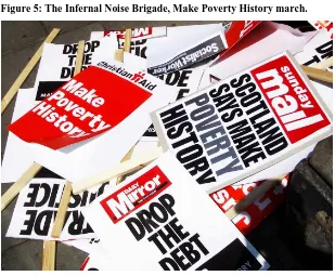 Figure 5: The Infernal Noise Brigade, Make Poverty History march. 