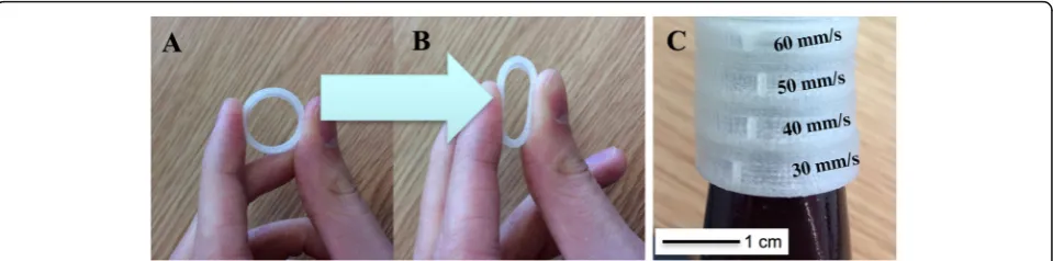Fig. 3 3D printed rings with 2 mm wall thickness for the application of AAA modelling