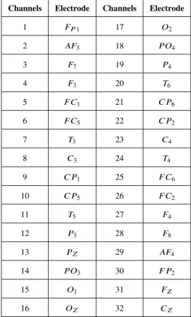 Table 3.1: Electrodes &amp; Their Alloted Channel Numbers
