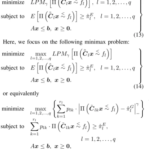 Figure 5 illustrates the degrees of necessity deﬁned by(9), which is the ordinate of the crossing point between the