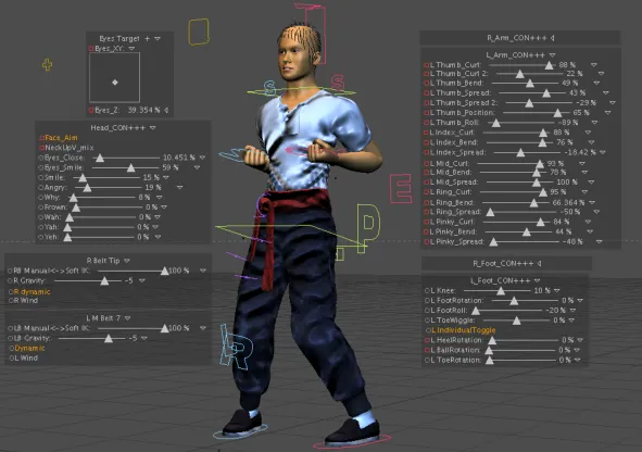 Figure 3. Rigging system and controllers