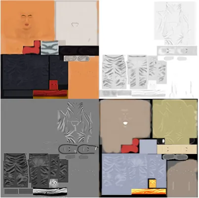 Figure 7. The textures of character one