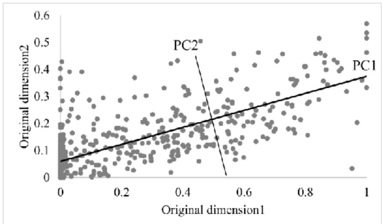Figure 1-4: Principal component analysis illustration. 