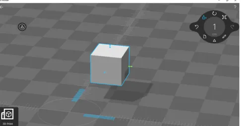 Fig. 1 – Cube created in COMSOL software to analyze the STL code. The  normals to the six faces are shown