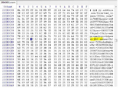 Figure 8: Chrome on Windows Winhex analysis Screenshot 